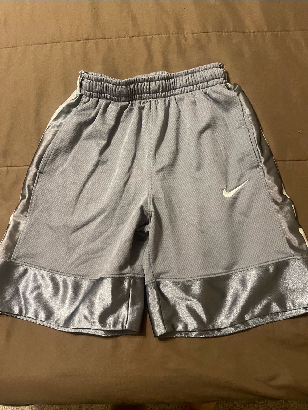 Nike Boys Gray Performance Mesh Shorts